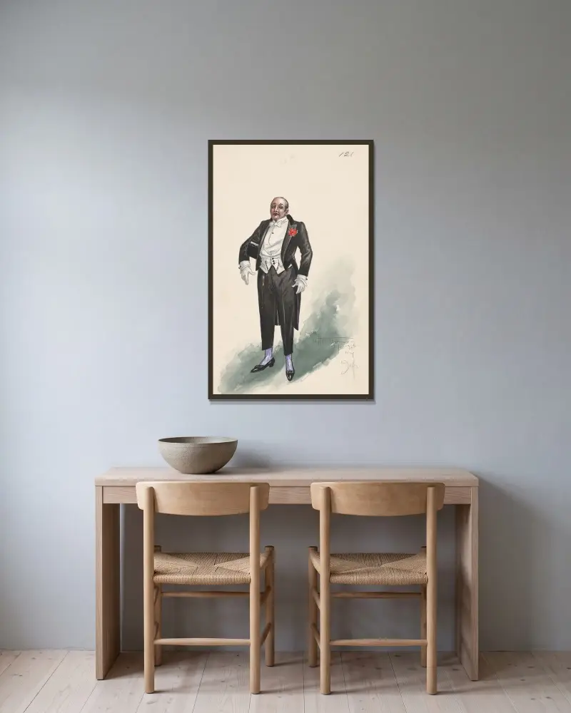 Richter; Act II von Will R. Barnes gerahmt an einer Wand
