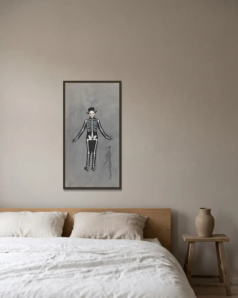 Skeleton, Will R. Barnes w ramie na ścianie