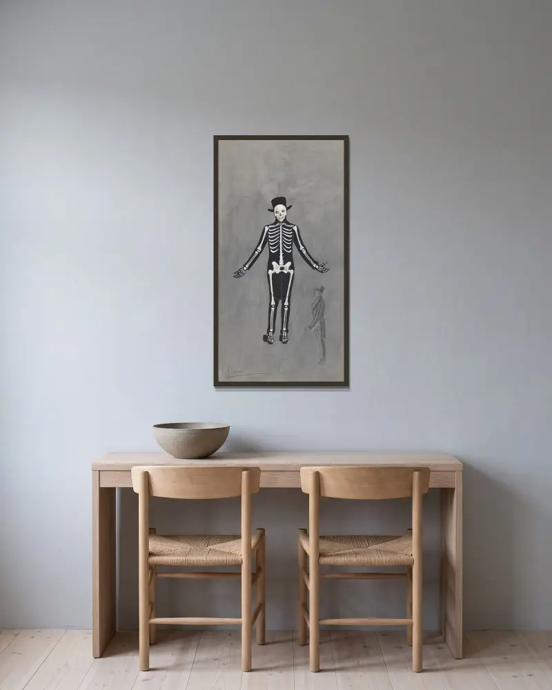 Skeleton, Will R. Barnes w ramie na ścianie