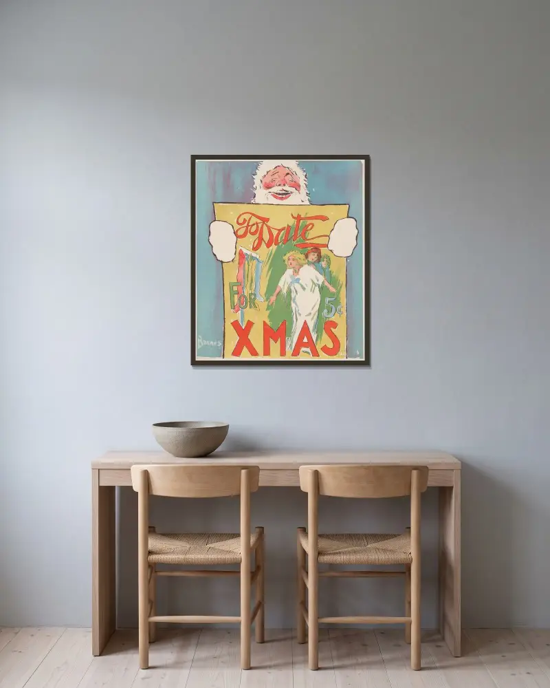 Till jul av Will R. Barnes inramad på en vägg