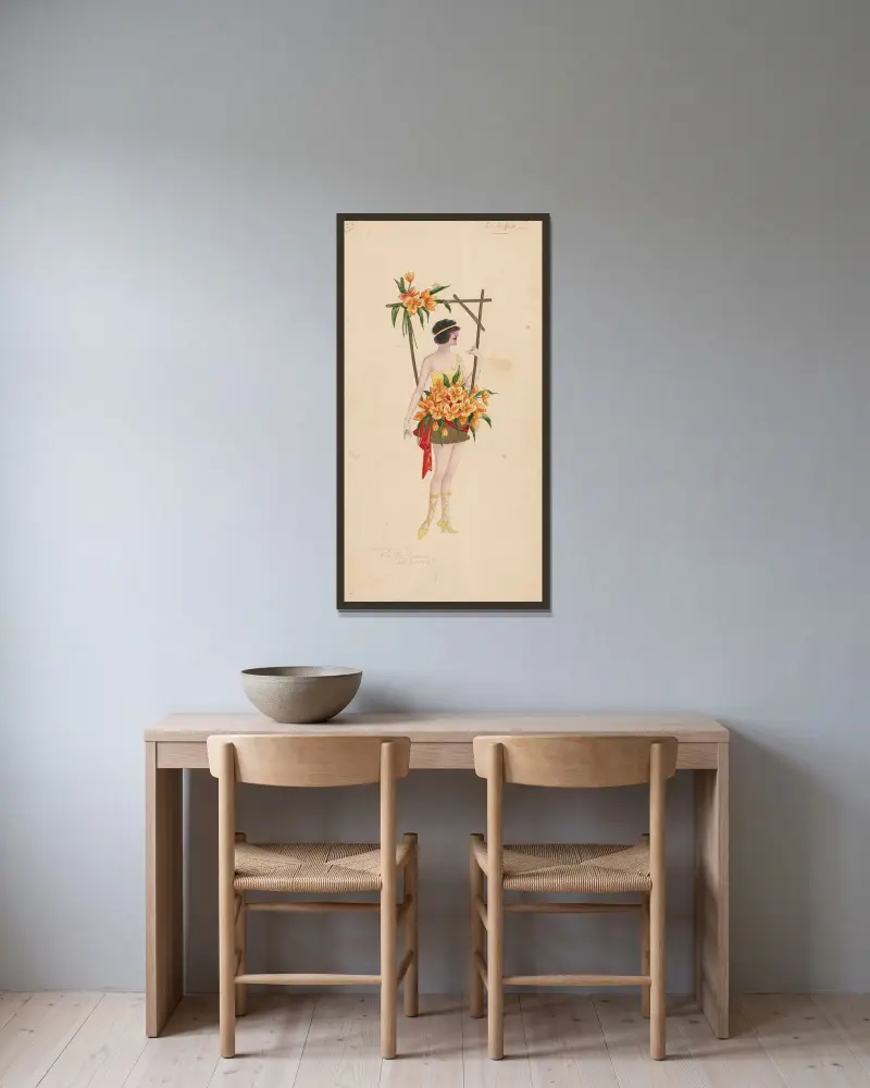 Tulips von Will R. Barnes gerahmt an einer Wand