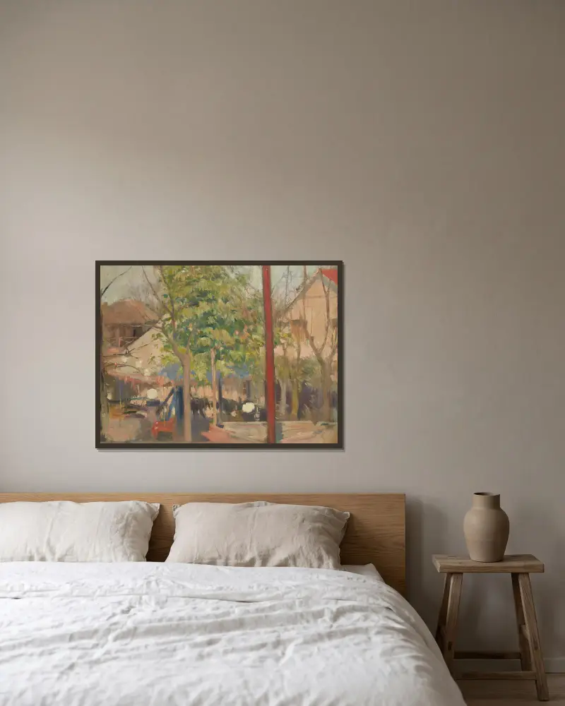 Moulin de la Galette von Ramón Casas gerahmt an einer Wand