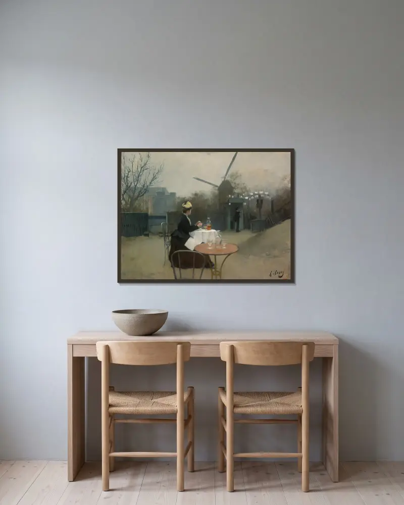 Plein Air, Ramón Casas v rámu na stěně