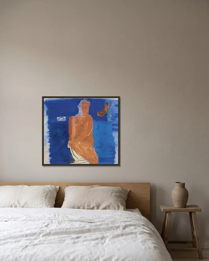 Amphitrite av Raoul Dufy inramad på en vägg