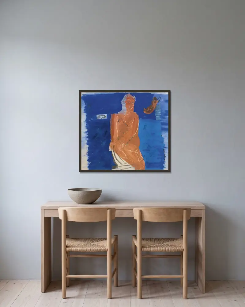 Amphitrite av Raoul Dufy inramad på en vägg