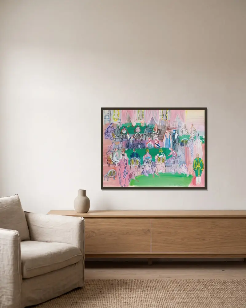 Baccarat von Raoul Dufy gerahmt an einer Wand