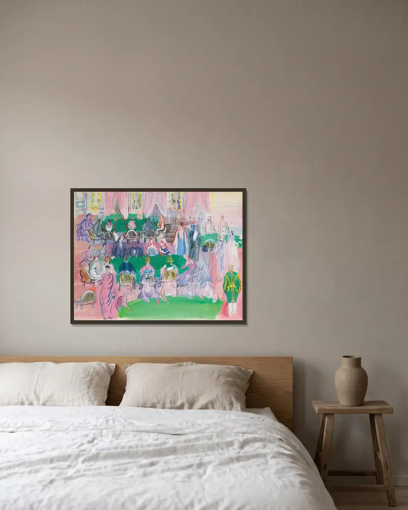 Baccarat von Raoul Dufy gerahmt an einer Wand