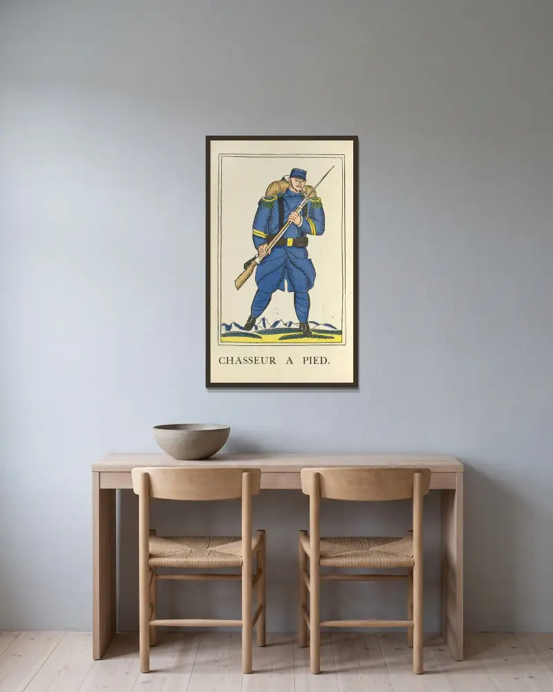 Fotsoldat av Raoul Dufy inramad på en vägg