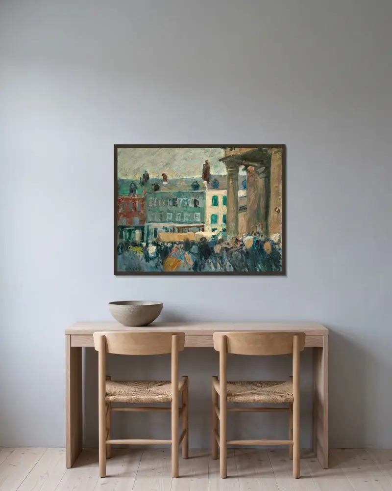 In der Straße von Raoul Dufy gerahmt an einer Wand