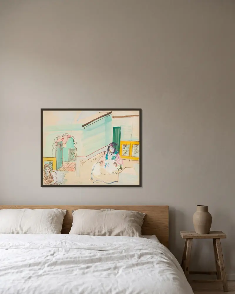 I ett marockanskt hem av Raoul Dufy inramad på en vägg