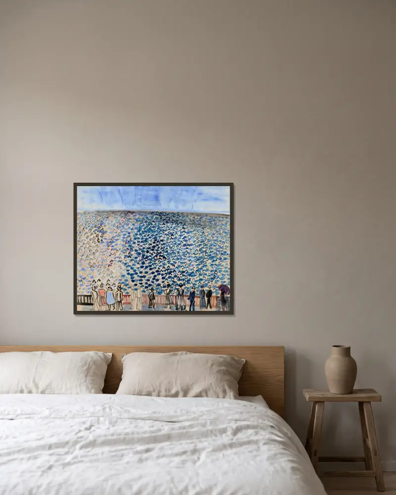 Framför havet av Raoul Dufy inramad på en vägg