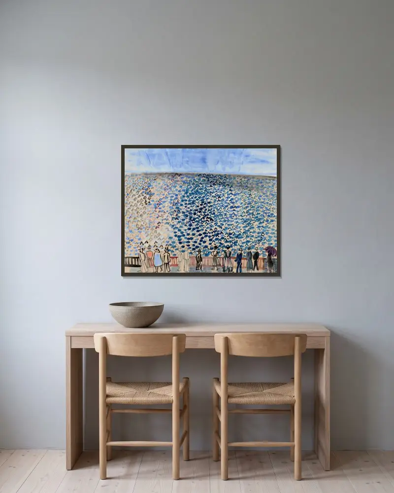 Framför havet av Raoul Dufy inramad på en vägg