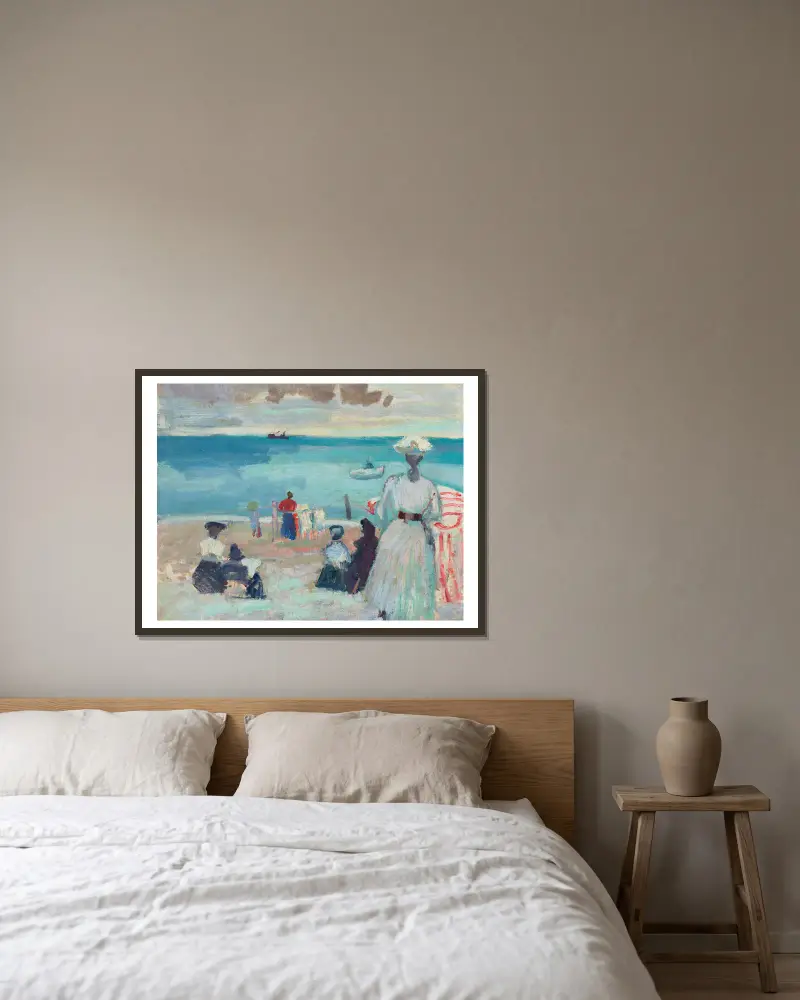 Pláž, Raoul Dufy v rámu na stěně