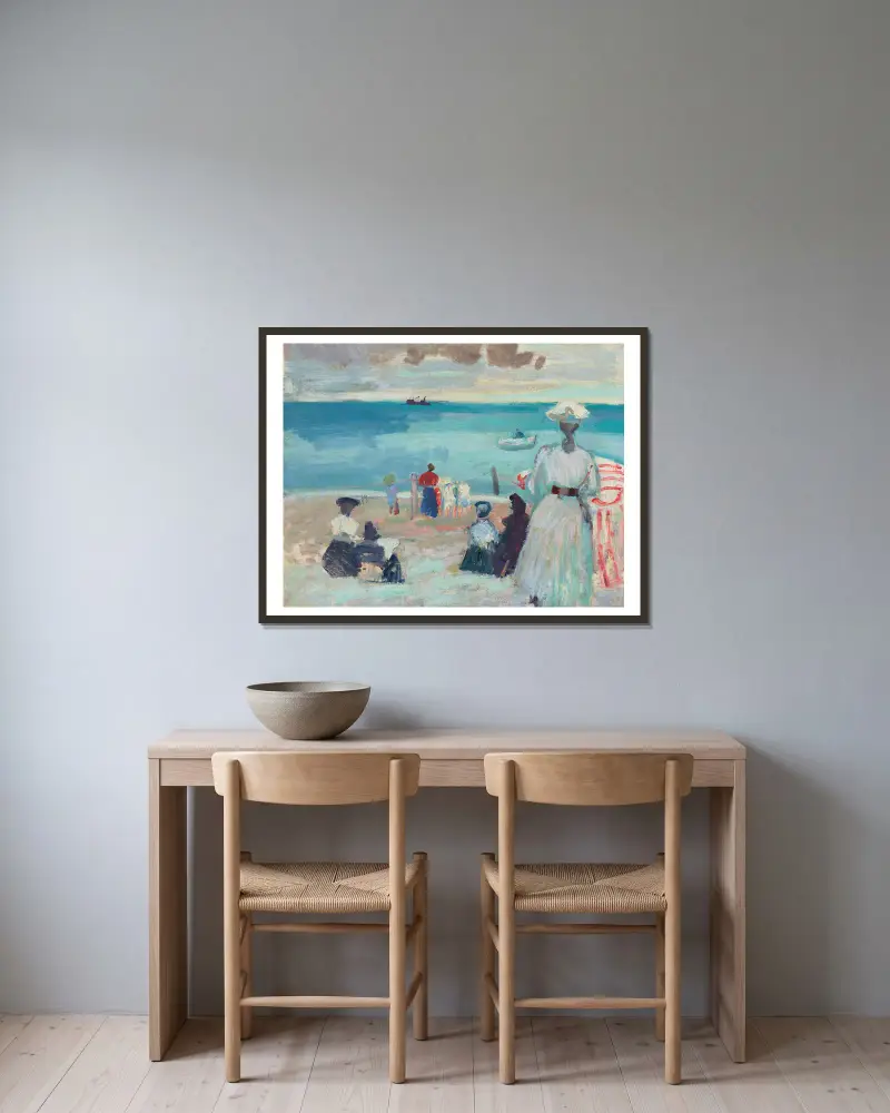 Pláž, Raoul Dufy v rámu na stěně