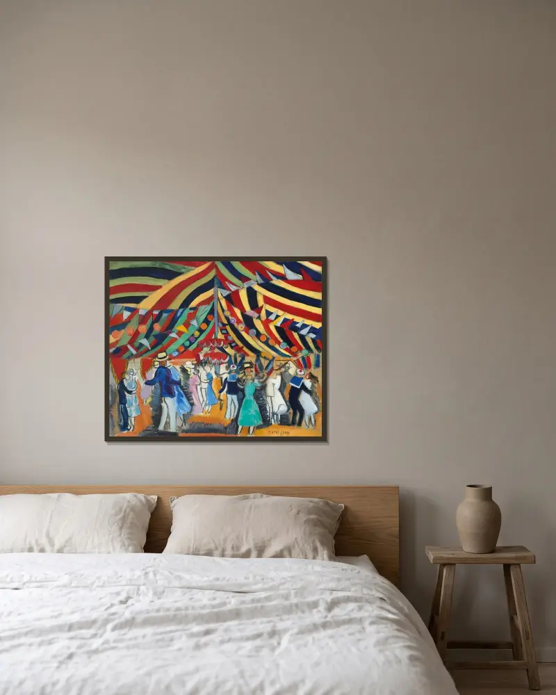 Balen av Raoul Dufy inramad på en vägg