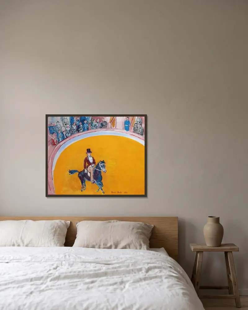 Cirkusen av Raoul Dufy inramad på en vägg