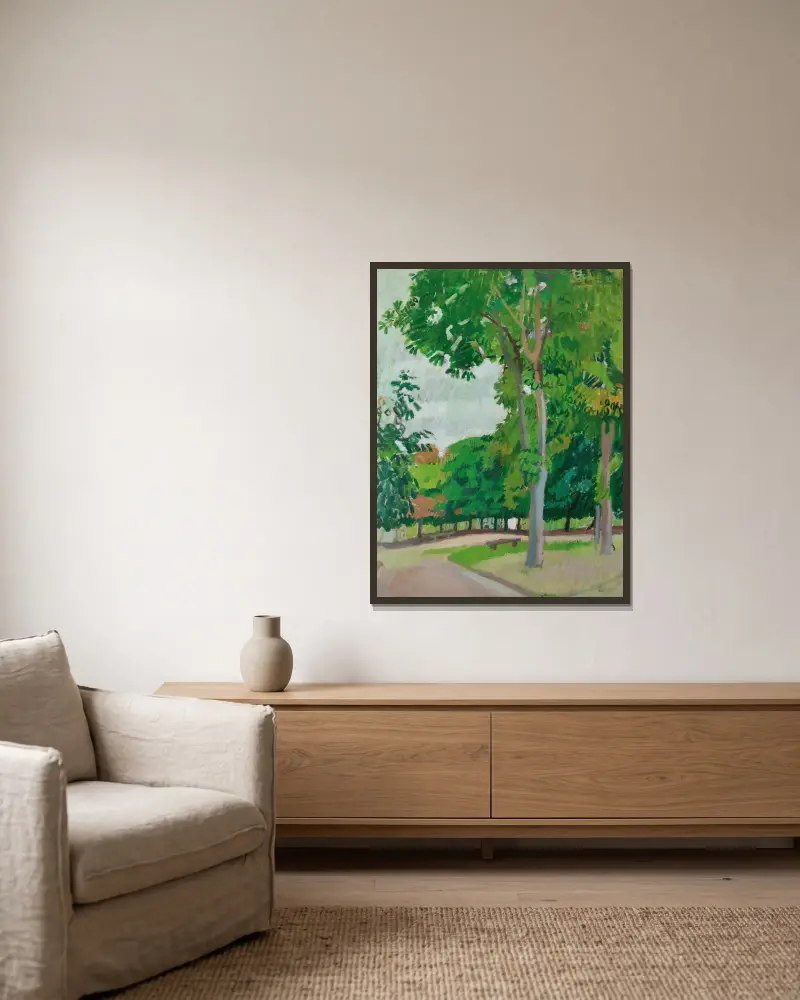 Park, Raoul Dufy w ramie na ścianie