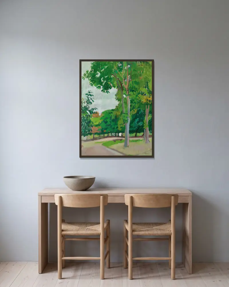 Park, Raoul Dufy w ramie na ścianie