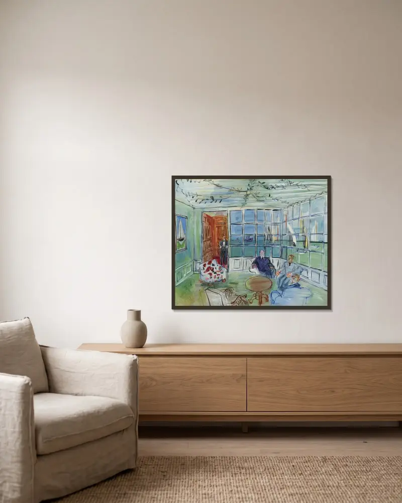 Le Royal Yacht Squadron, Cowes, Isle of Wight von Raoul Dufy gerahmt an einer Wand