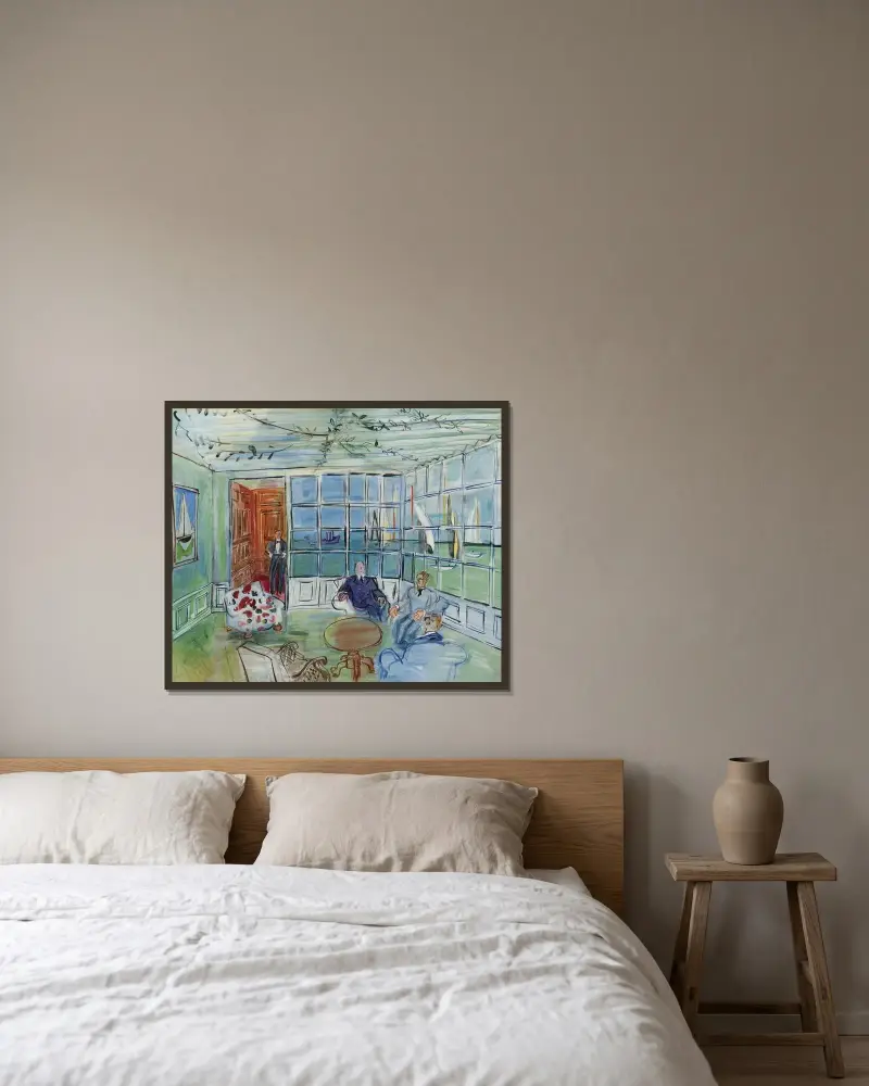 Le Royal Yacht Squadron, Cowes, Isle of Wight von Raoul Dufy gerahmt an einer Wand