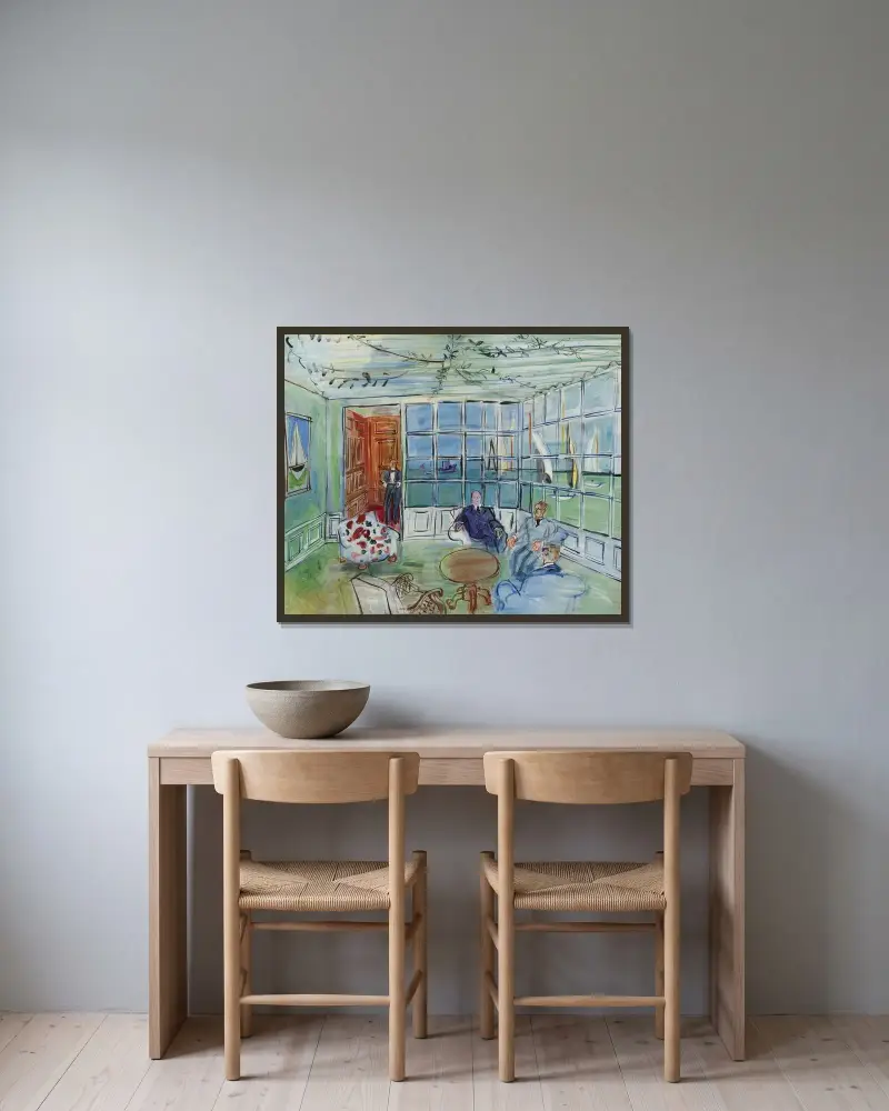 Le Royal Yacht Squadron, Cowes, Isle of Wight von Raoul Dufy gerahmt an einer Wand