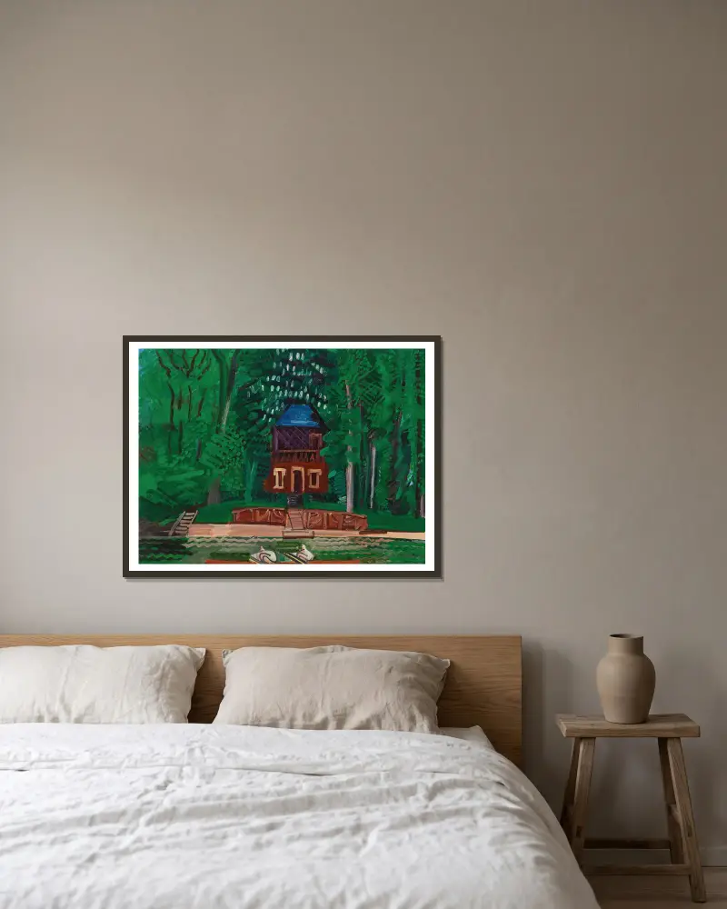 Les canotiers sur la Marne av Raoul Dufy inramad på en vägg