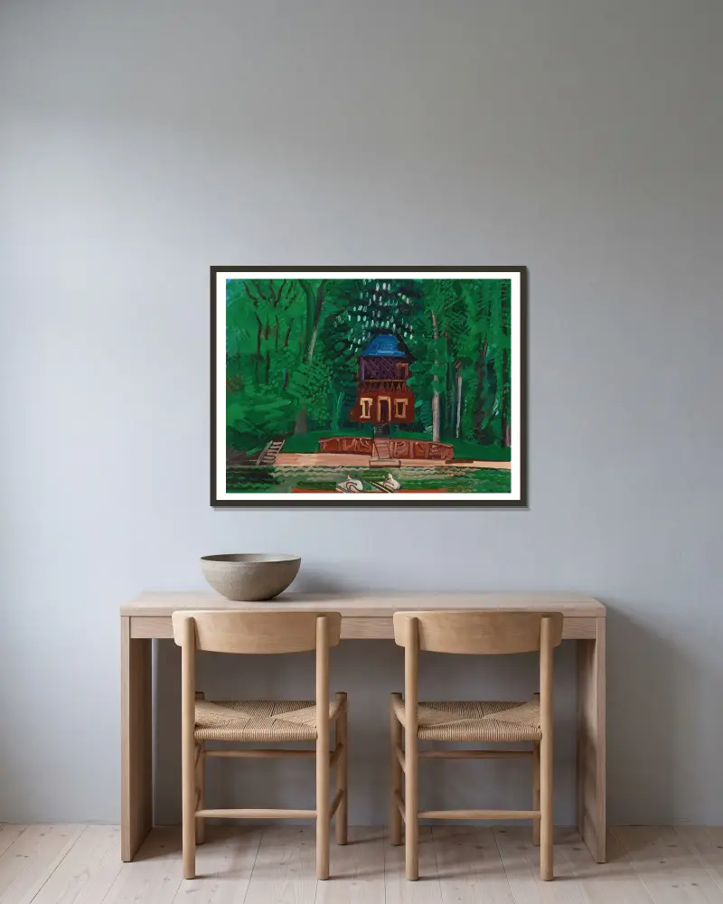 Les canotiers sur la Marne av Raoul Dufy inramad på en vägg