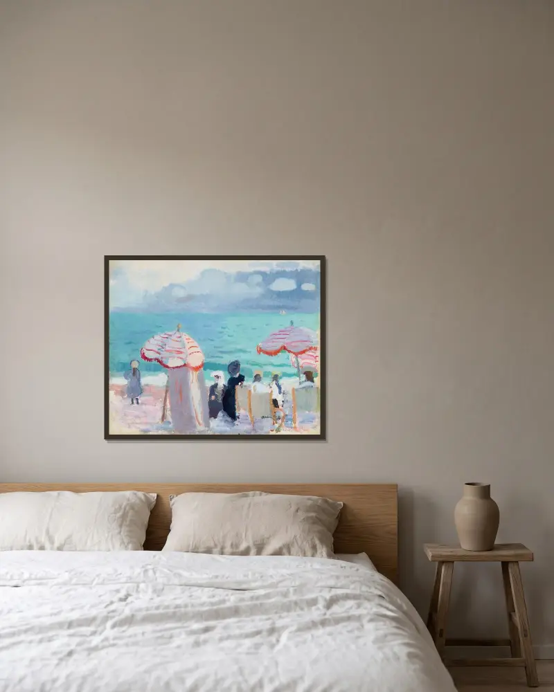 Parasollen av Raoul Dufy inramad på en vägg
