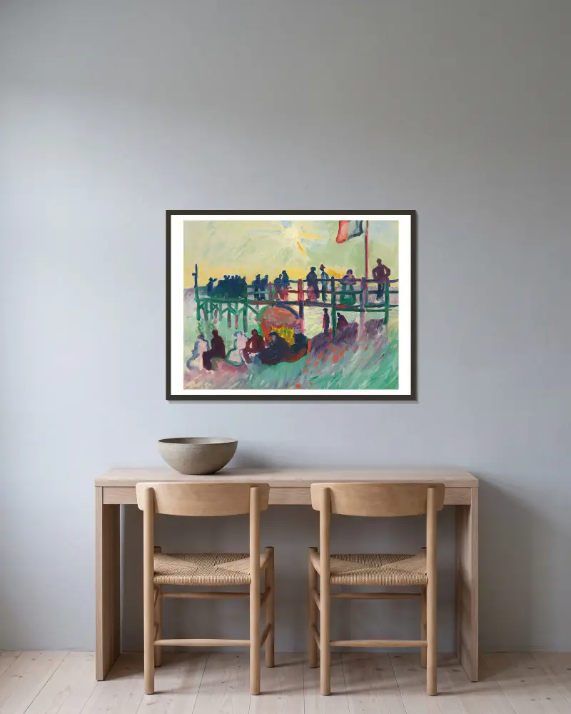 L’estacade au Havre av Raoul Dufy inramad på en vägg