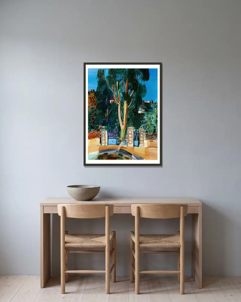 Eukalyptus, Raoul Dufy v rámu na stěně