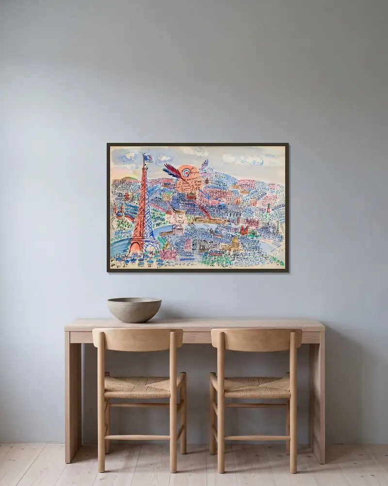 Livre d’or de Marianne av Raoul Dufy inramad på en vägg