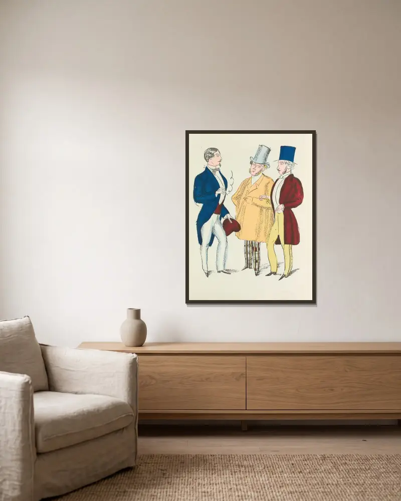 Madrigaux pl 9 av Raoul Dufy inramad på en vägg