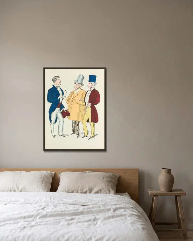 Madrigaux pl 9 av Raoul Dufy inramad på en vägg