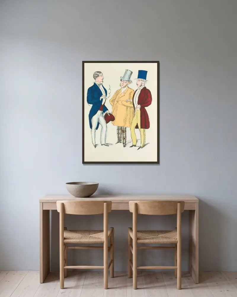Madrigaux pl 9 av Raoul Dufy inramad på en vägg