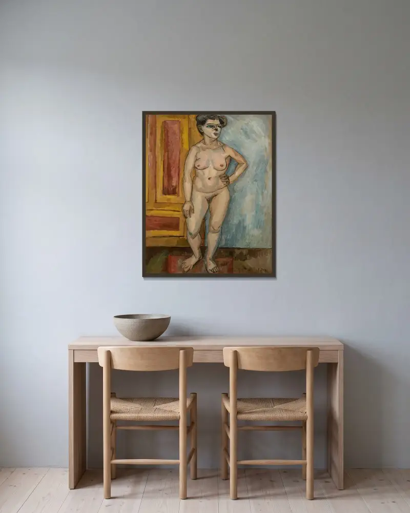 Naken stående av Raoul Dufy inramad på en vägg