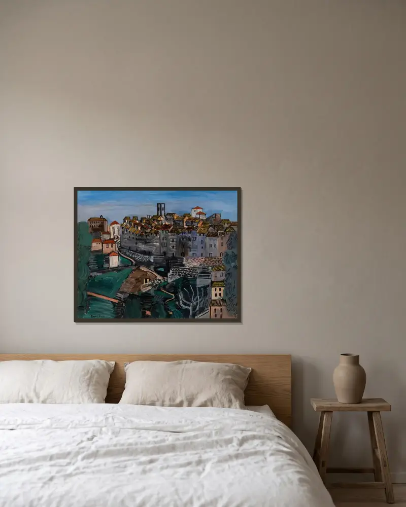 Vence av Raoul Dufy inramad på en vägg