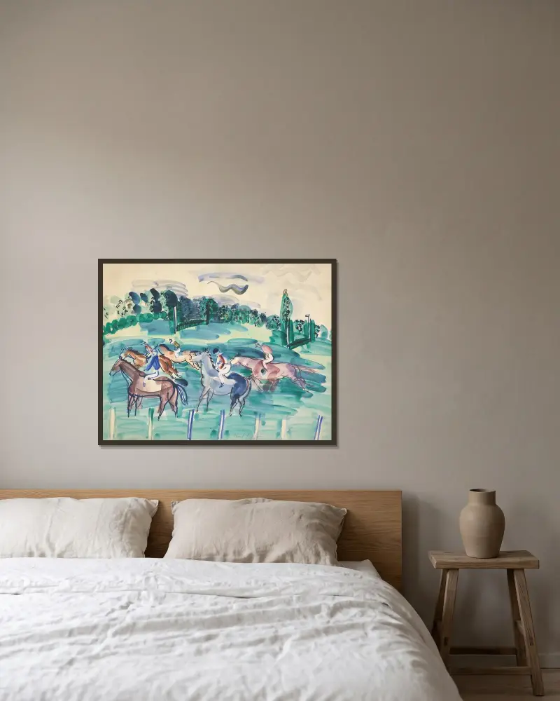 Mot avfärd av Raoul Dufy inramad på en vägg