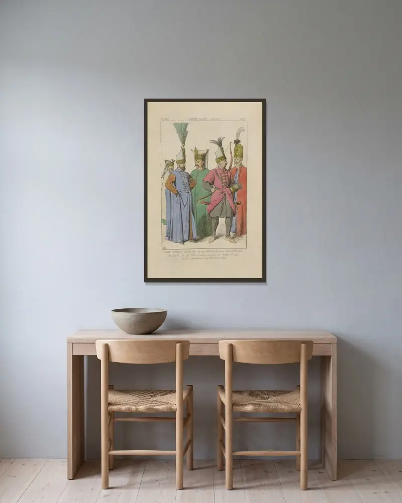 Boluch-Bassi, Chef der Janitscharen von Raphaël Jacquemin gerahmt an einer Wand