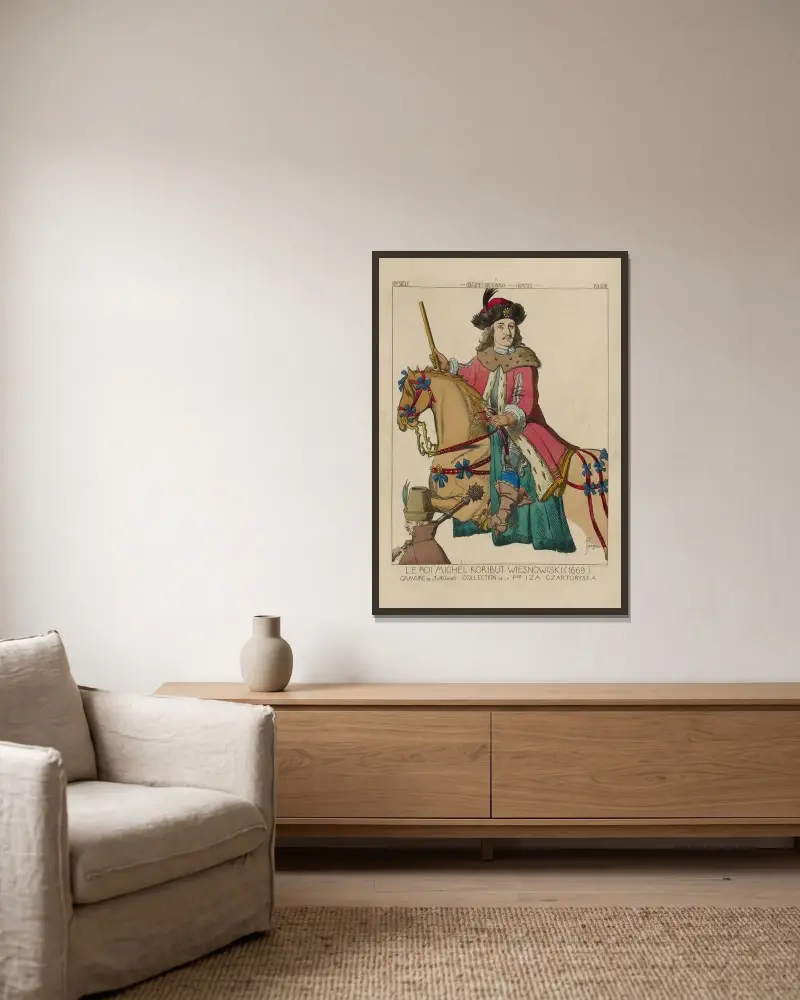 König Michael Koribut Wiesnowiski, 1669 von Raphaël Jacquemin gerahmt an einer Wand