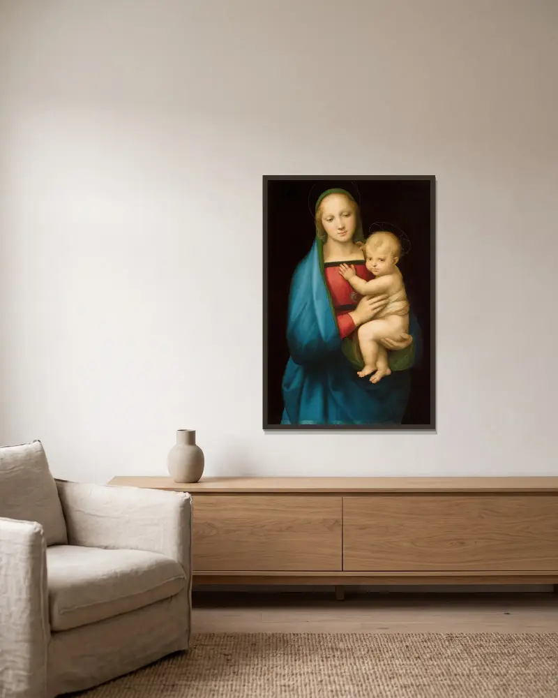 Madonna del Granduca, Raphael v rámu na stěně