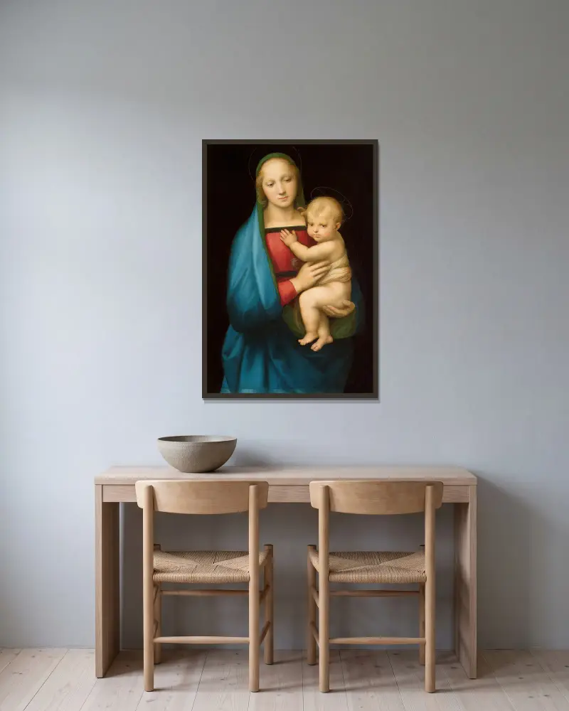 Madonna del Granduca, Raphael v rámu na stěně