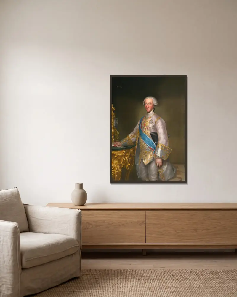 Don Luis Jaime Antonio De Borbòn Y Farnesio, Infante of Spain (1727-1785) av Anton Raphael Mengs inramad på en vägg