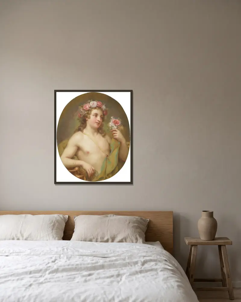 Pleasure av Anton Raphael Mengs inramad på en vägg