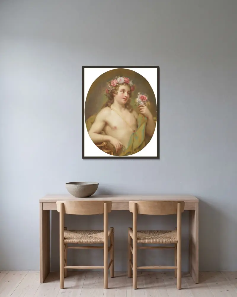 Pleasure av Anton Raphael Mengs inramad på en vägg