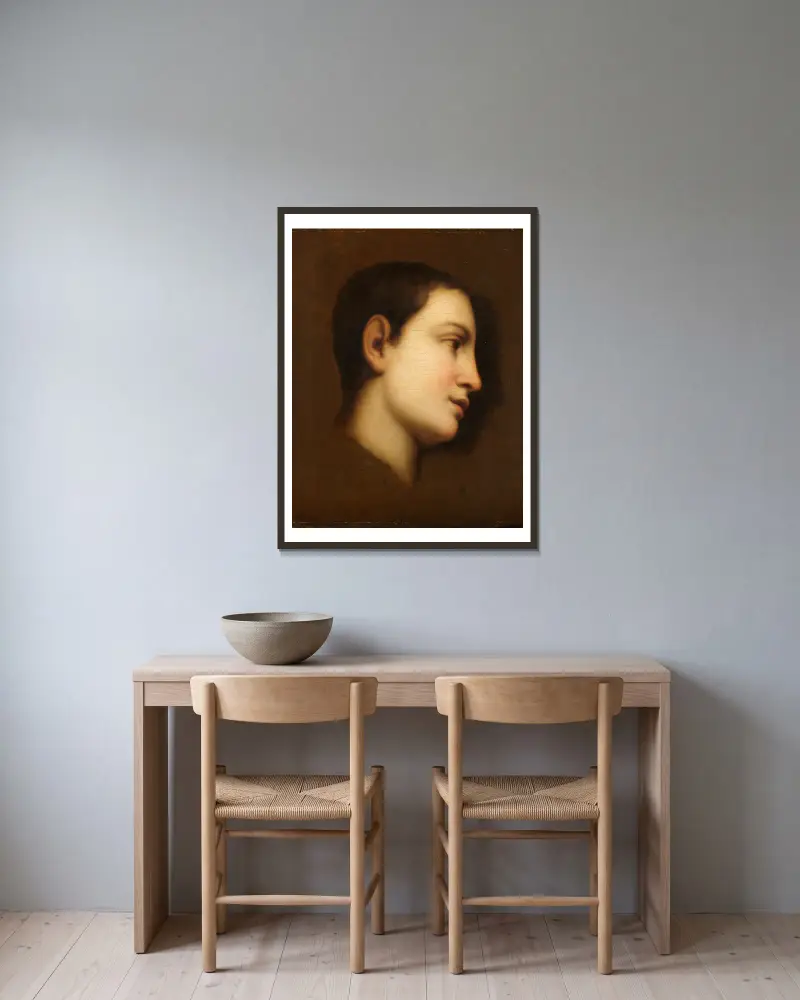 Portrait of a boy av Anton Raphael Mengs inramad på en vägg
