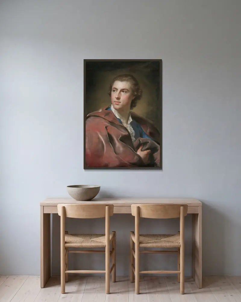 Portrait of William Burton Conyngham av Anton Raphael Mengs inramad på en vägg