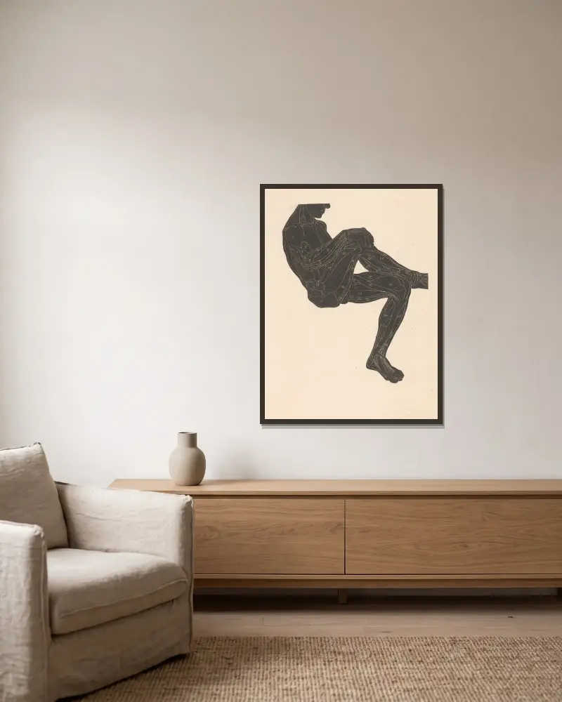 Study of the leg and arm muscles – nr 2 av Reijer Stolk inramad på en vägg