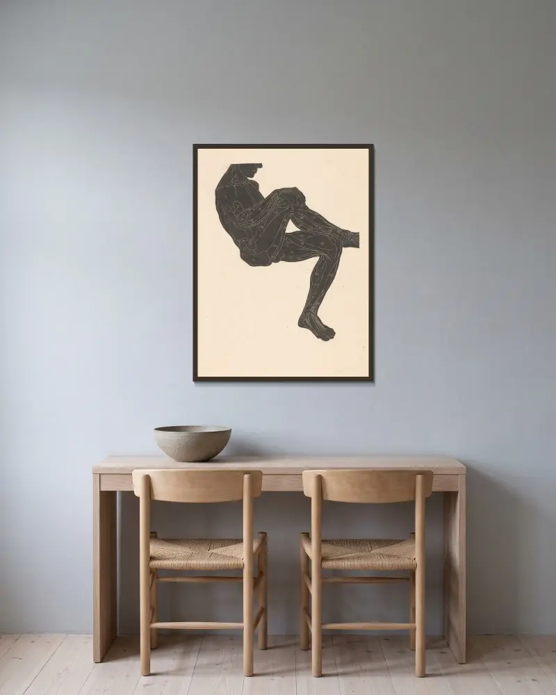 Study of the leg and arm muscles – nr 2 av Reijer Stolk inramad på en vägg
