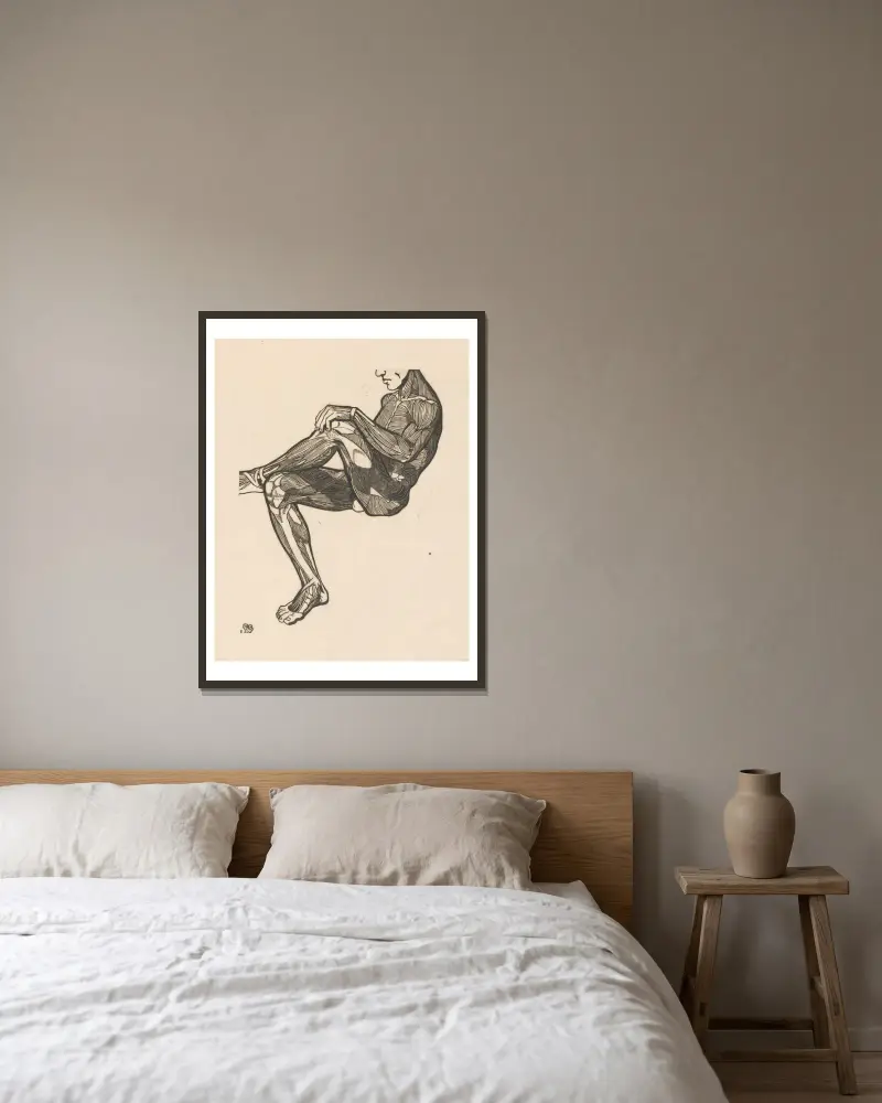 Study of the leg and arm muscles. – nr 1 av Reijer Stolk inramad på en vägg