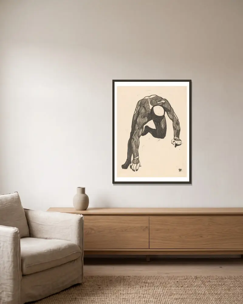 Study of the neck, arm, and leg muscles. – nr 2 av Reijer Stolk inramad på en vägg